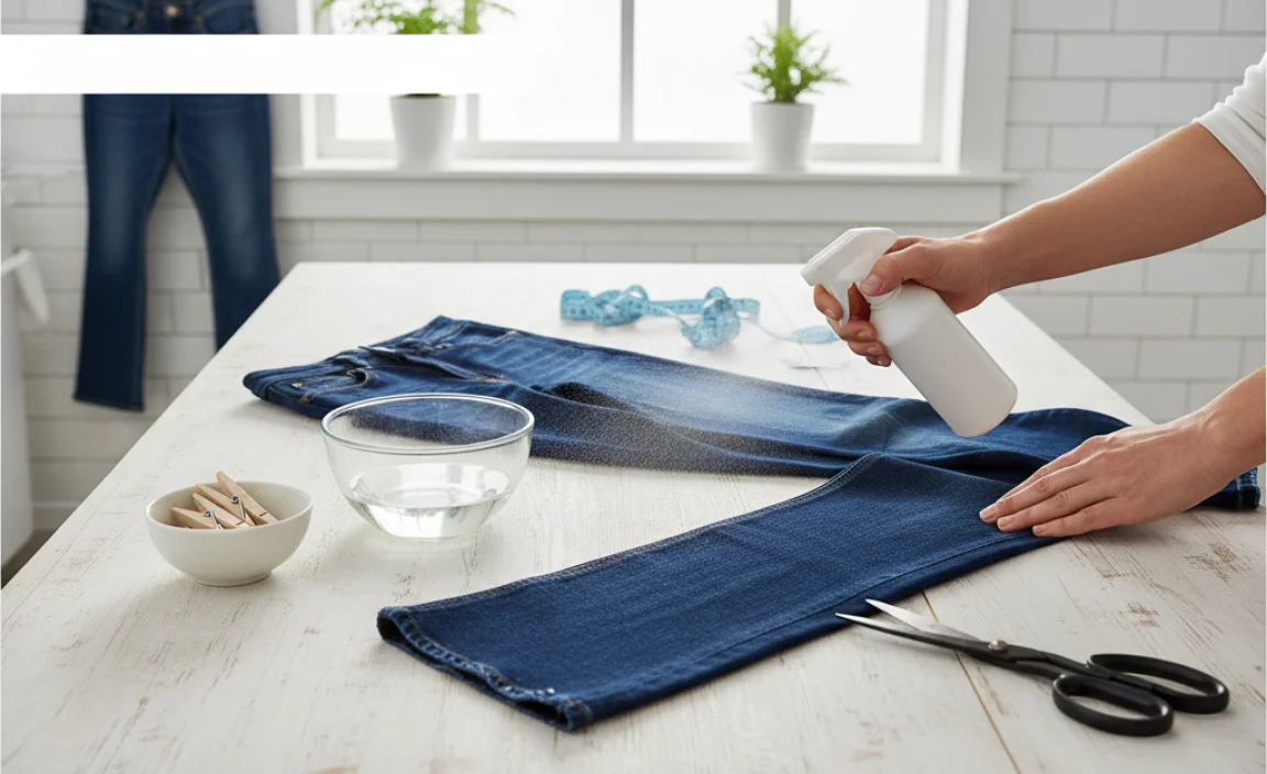 Step-by-Step: How to Hem Flare Jeans With Vinegar