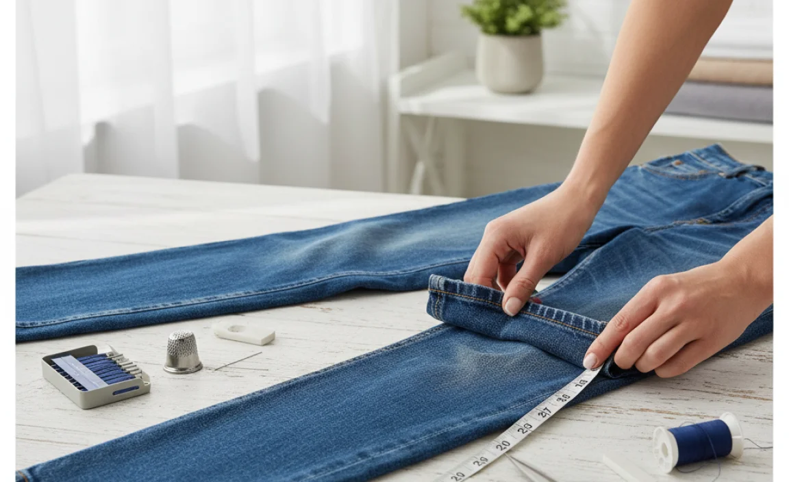 Step-by-Step: How to Hem Straight Jeans (The Easy Way)
