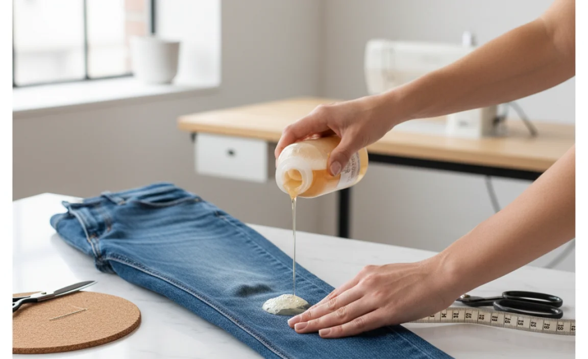 The Genius Shampoo Trick for Hemming Jeans