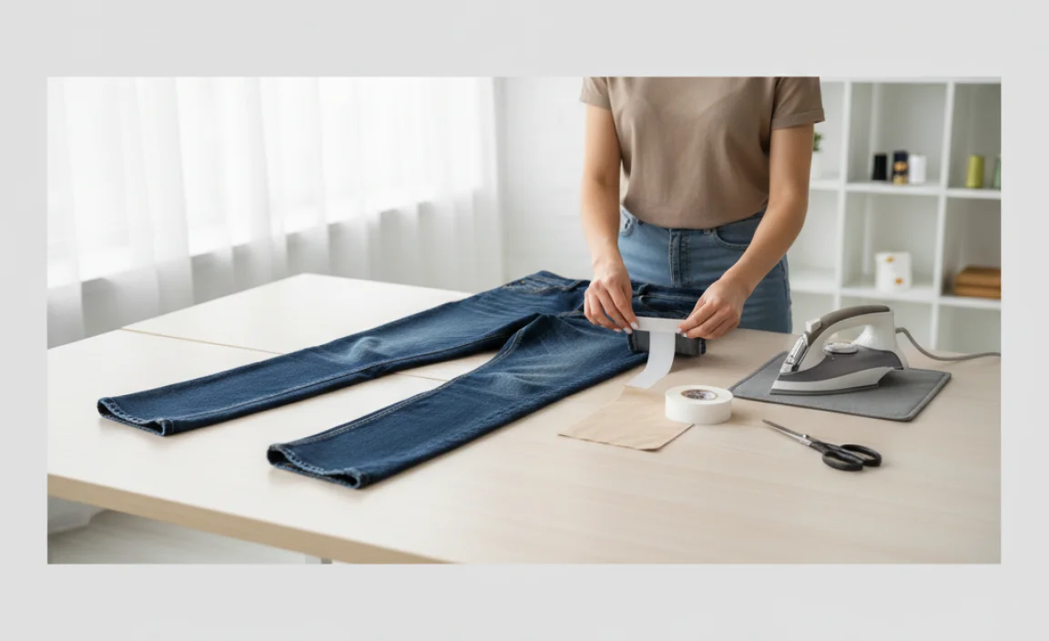 The No-Sew Method: Hemming with Iron-On Patches &amp; Tape