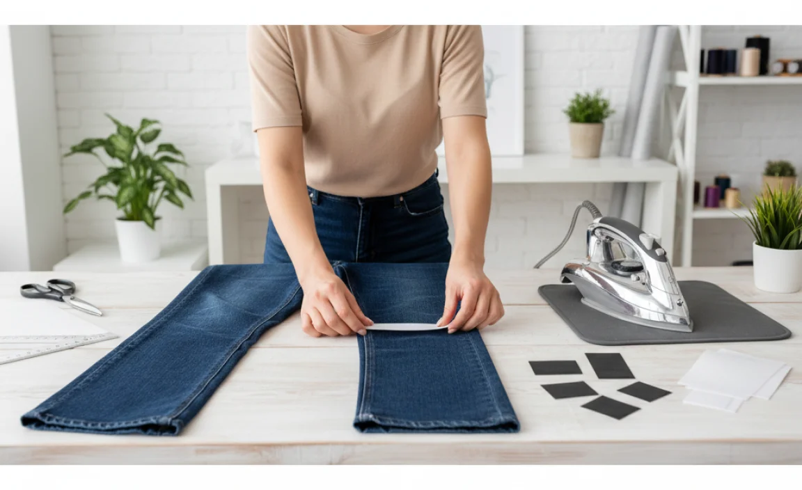 The No-Sew Method: Hemming with Iron-On Patches &amp; Tape