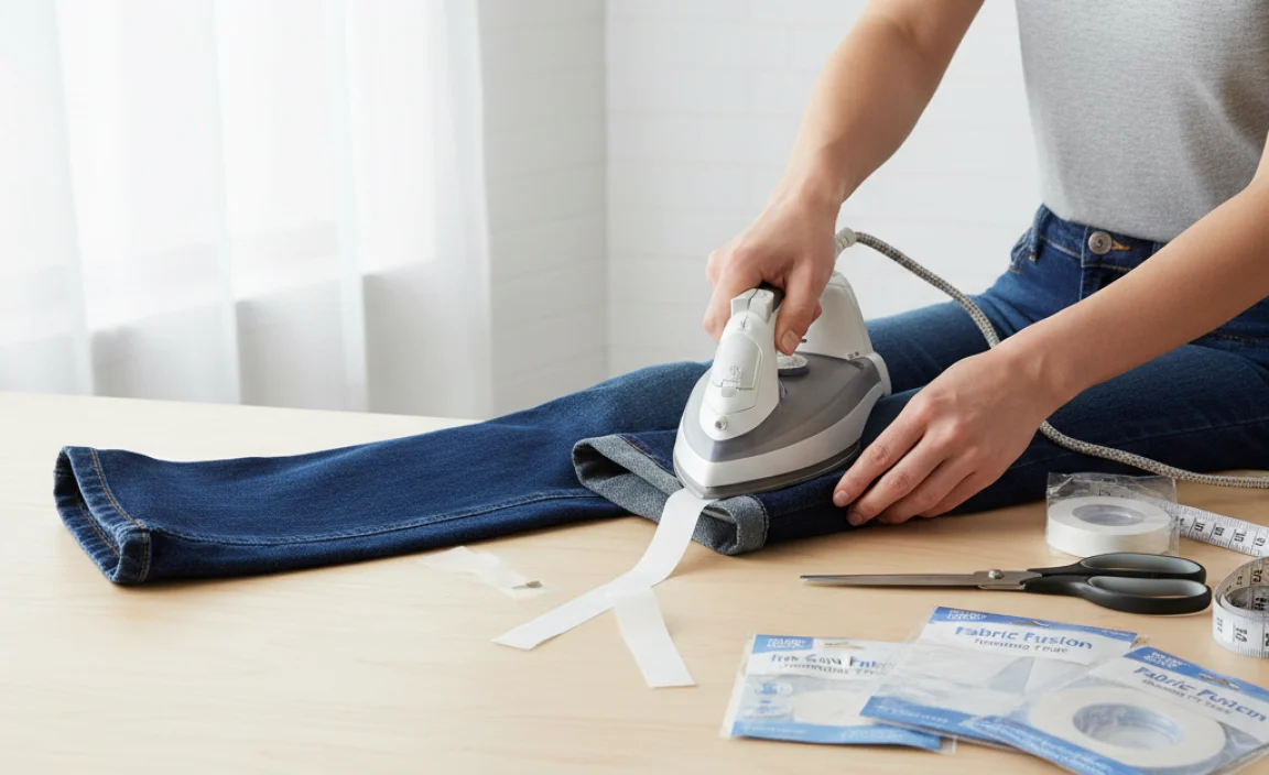 The No-Sew Method: Hemming with Iron-On Patches &amp; Tape