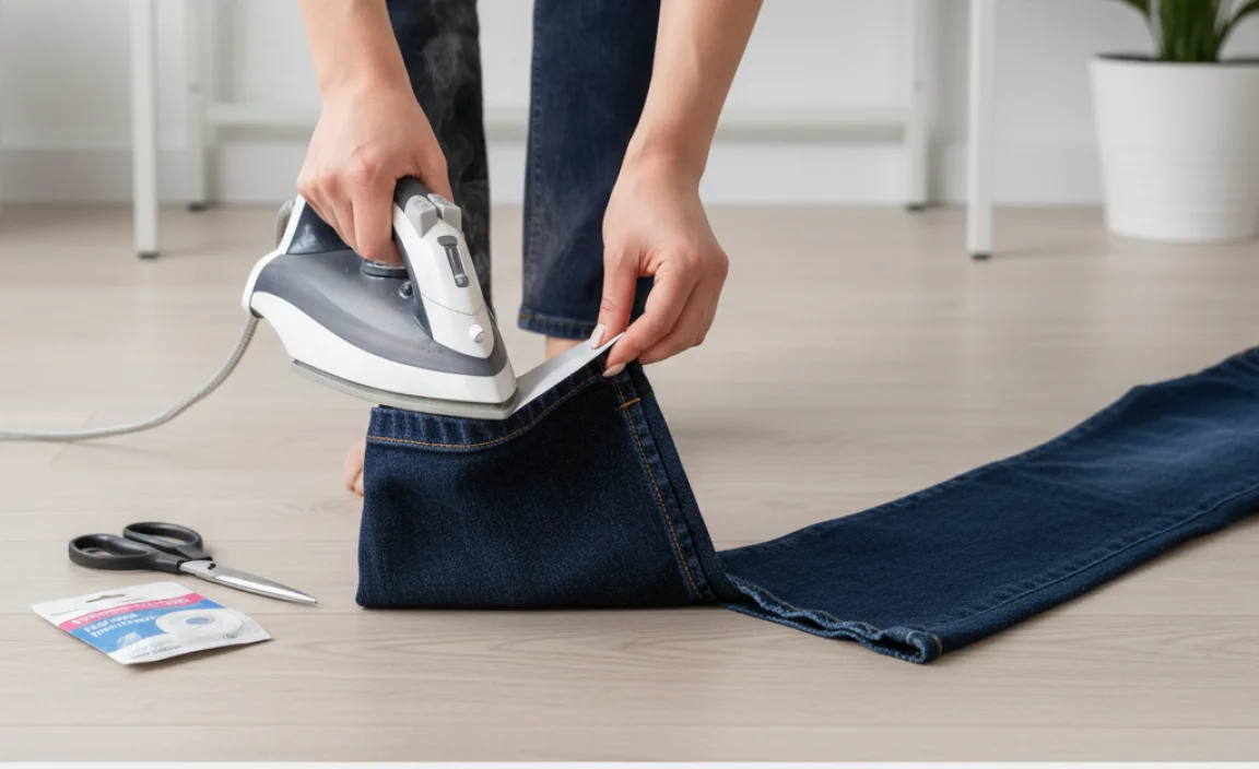 The No-Sew Method: Hemming with Iron-On Patches &amp; Tape