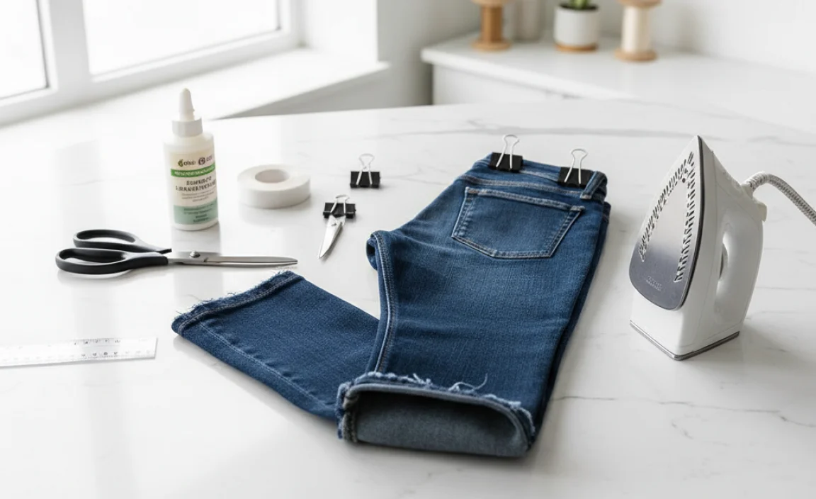 Tools You’ll Need for a No-Sew Hem